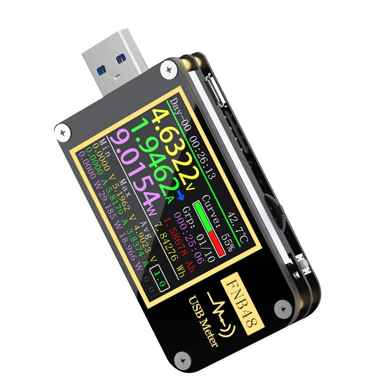 FNIRSI USB тестер USB3.0 Type-C ЖК-дисплей Вольтметр Амперметр измерительный прибор