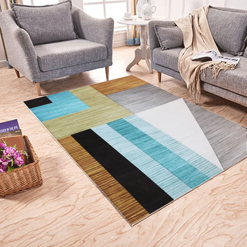 Скандинавский современный ковер с геометрическим рисунком для гостиной стола