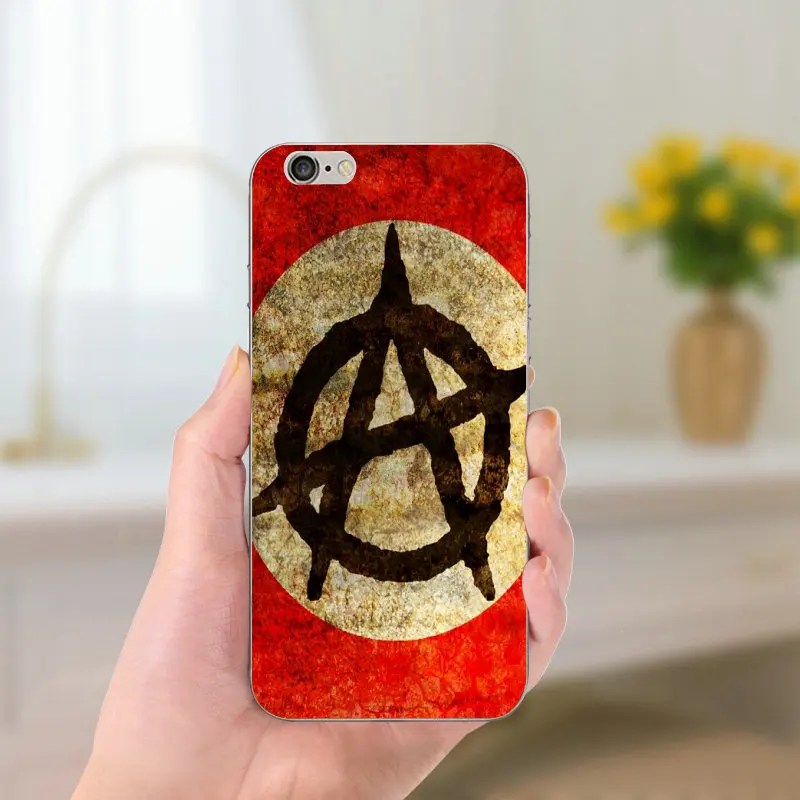 Picture 3 Для iPhone 8 7 6 6S Plus X 5 5S SE 5C 4 Shell антидетонационный Coque классный анархический логотип силиконовый Мягкий ТПУ силиконовый чехол для телефона - Цвет: Picture 3
