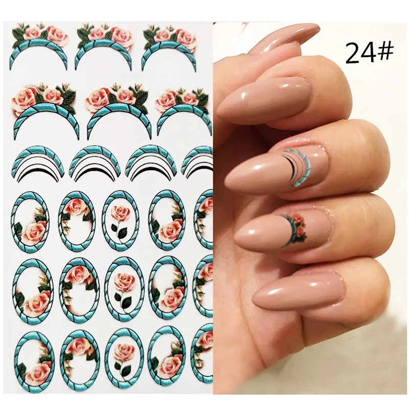 Hot Nail Art Color 6D Manicure Decor DIY Stickers Glitter Sticker Supplies Women Girl t6 | Красота и здоровье