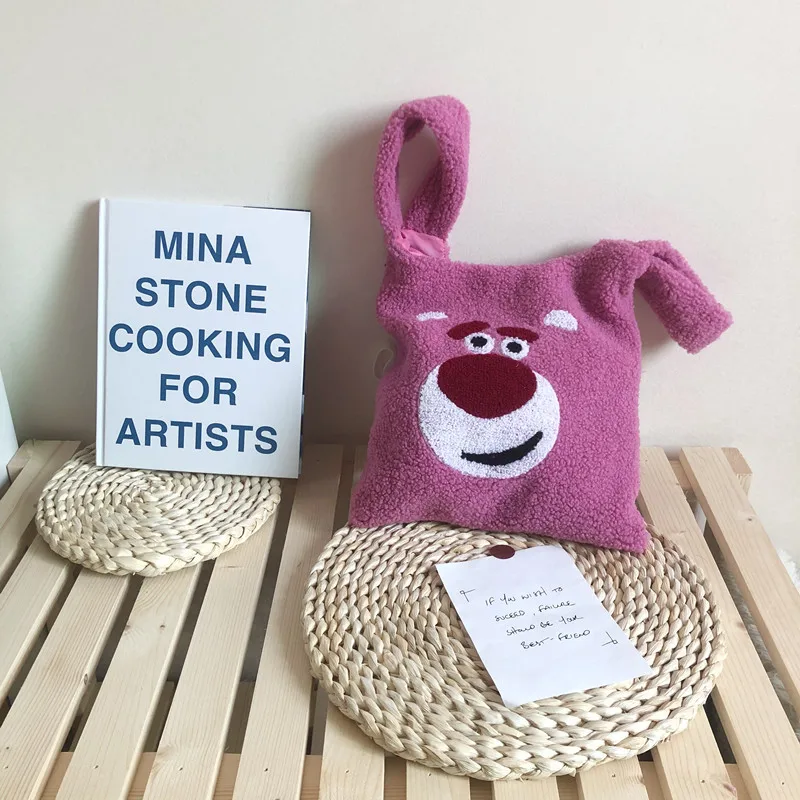 Ins/осень зима плюшевая сумка на плечо с героями мультфильмов милая сумочка ярких