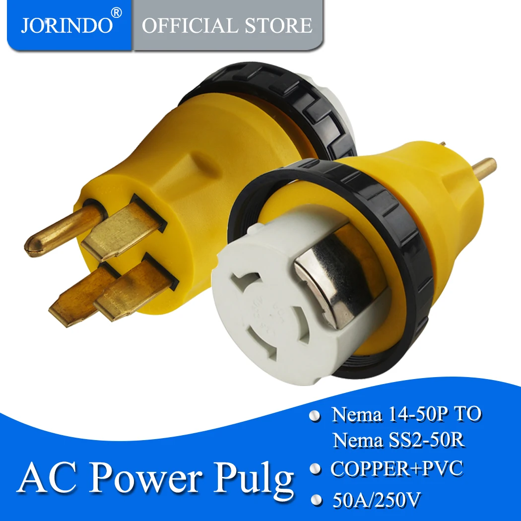 JORINDO [14-50P to SS2-50R] Plugrand RV Adapter 50 Amp 14-50P Male Power Shore Nema SS2-50R Female | Электроника