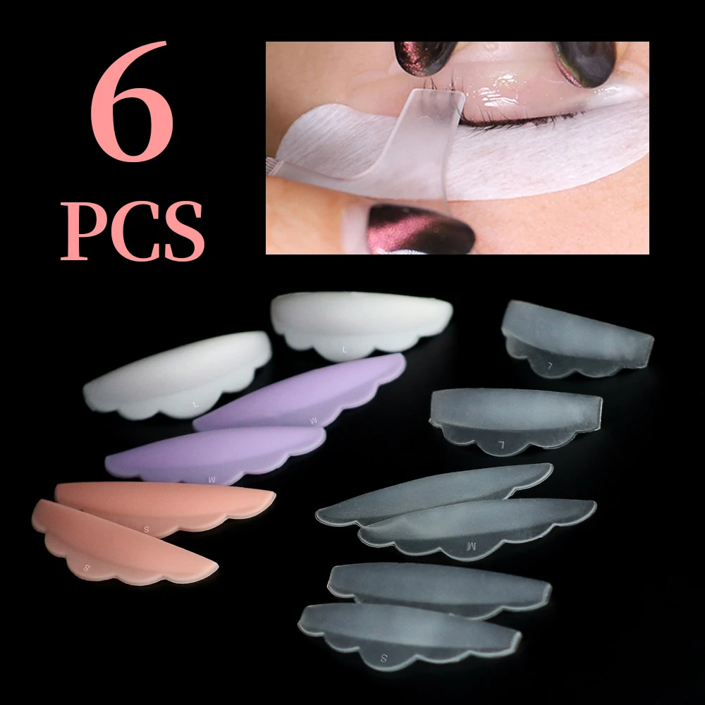 3 Pairs Silicone Eyelash Perm Pad Recycling Lashes Rods Shield Lifting 3D Curler Accessories Applicator Tools |
