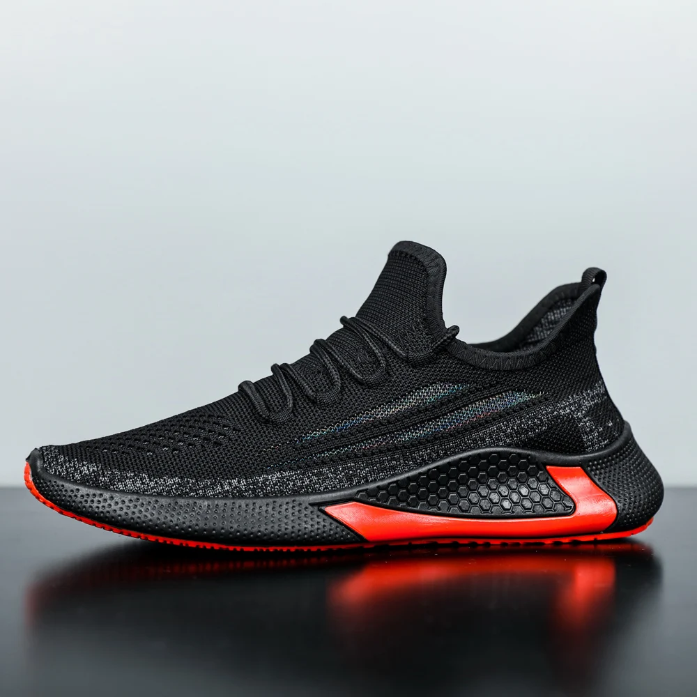 

Кроссовки мужские сетчатые для бега, легкие дышащие кеды на резиновой платформе, спортивная обувь, лето