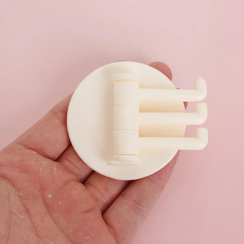 

Wall Hook Rotatable Seamless Adhesive Hook Strong Bearing Stick Hook Kitchen Wall Hanger Bathroom Kitchen Supplies Hooks