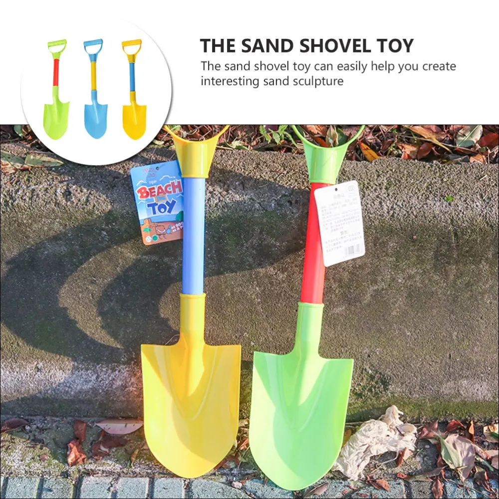 

3Pcs Sand Shovel Tools Shovel Toys Kids Beach Sand Shovel Supply (Random Color)