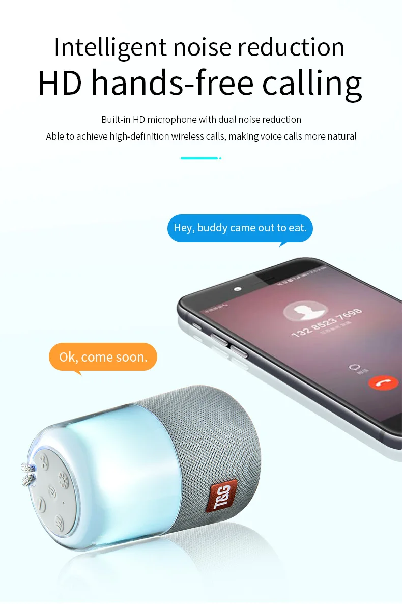 Умный светодиодный светильник-вспышка с bluetooth-динамиком, портативный мини-сабвуфер для улицы, 1200 мА/ч, музыкальная шкатулка, fm-радио, ночник, светильник для сна