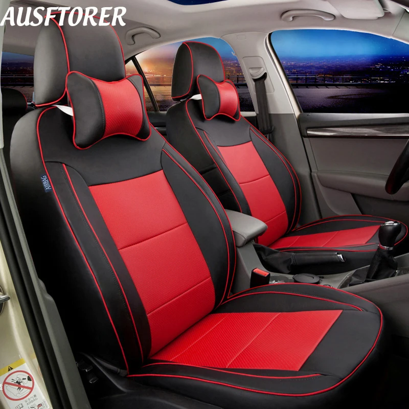 AUSFTORER сиденье из натуральной кожи чехлы для Ford Explorer 2018 2016 2017 Набор чехлов сидений