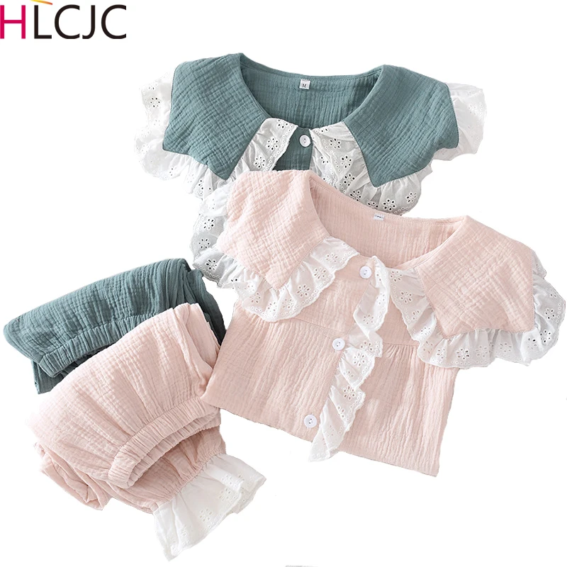 Женская пижама из 100% хлопка с длинными рукавами пижамные комплекты шорты милый