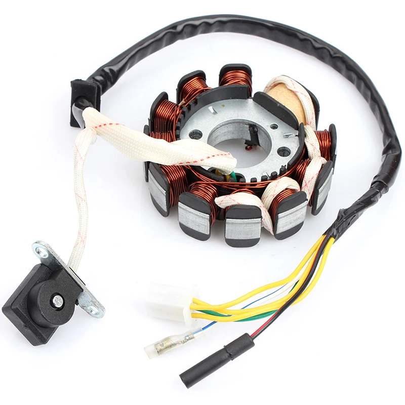 Магнето катушка зажигания статора 11 полюсов для GY6 125cc 150cc Мопед Скутер ATV Quad Go Kart Мотоцикл 152QMI 157QMJ велосипед