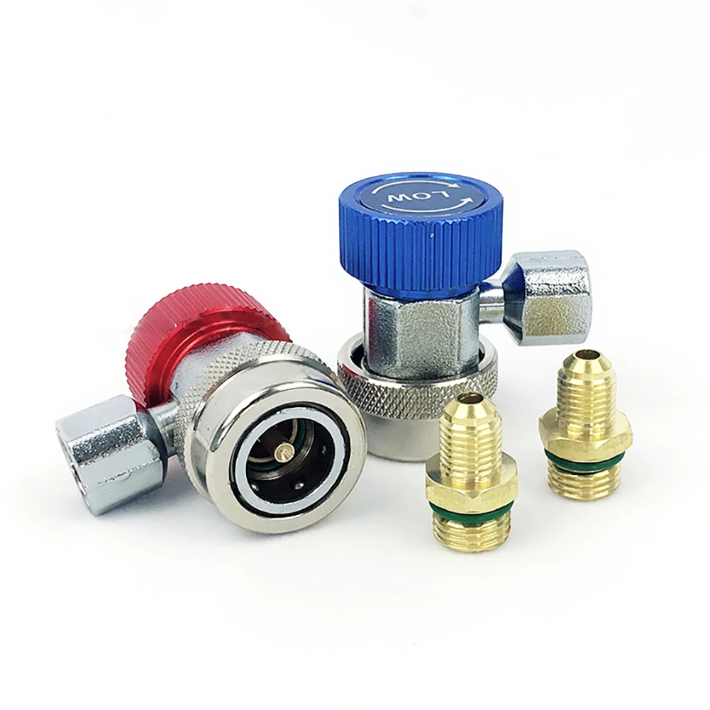 

Type AC Air Conditioner High Low R134a Quick Coupler Brass Adapter Connector Remover Tool for A/C Accessories