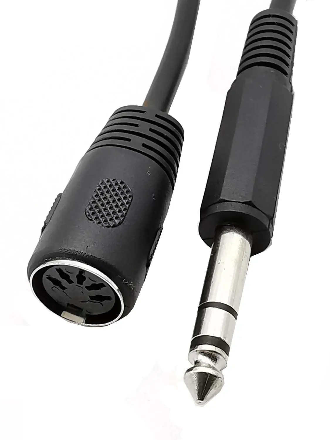 5-Pin Din Female to 6.35mm Male TRS Stereo Audio Extension Cable for MIDI keyboard organ electric piano guitar 0.3m |