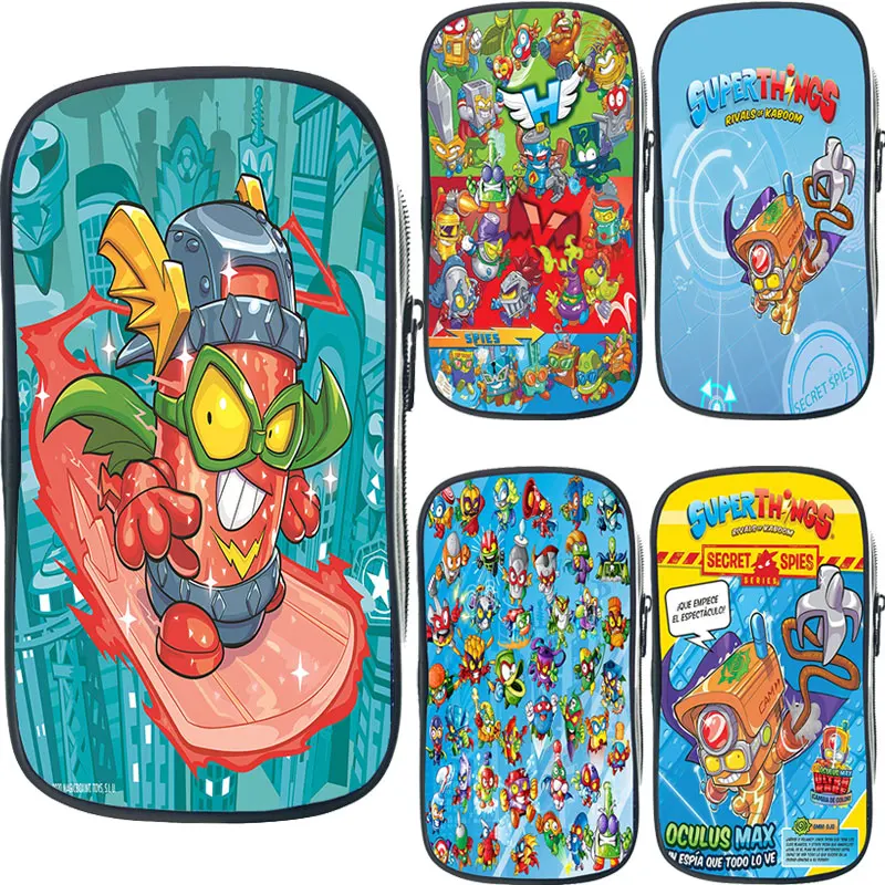

Cartoon Game Superzings Pencil Case Children Large Pencil Bag School Supplies Super Zings Pen Bag Kids Pencil Pouch Makeup Box