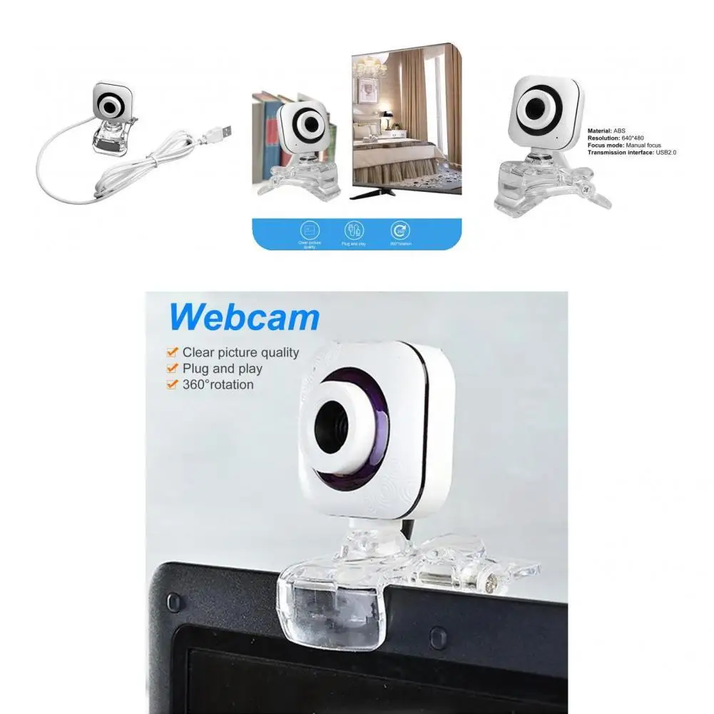 

Компактная цифровая USB-камера 360 P с длительным сроком службы и вращением на 480 градусов для ПК