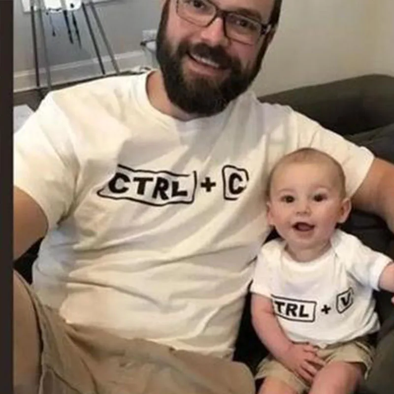 Letter Print T-Shirt Casual Mother Daughter Short Sleeve Family Matching T-Shirts Summer Father Son Tees Tops | Мать и ребенок