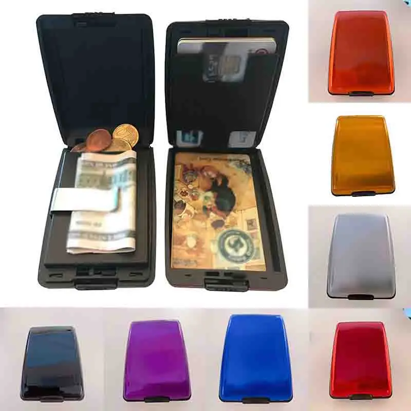1 шт. унисекс алюминиевый держатель для карт блокирующий Жесткий Чехол кошелек