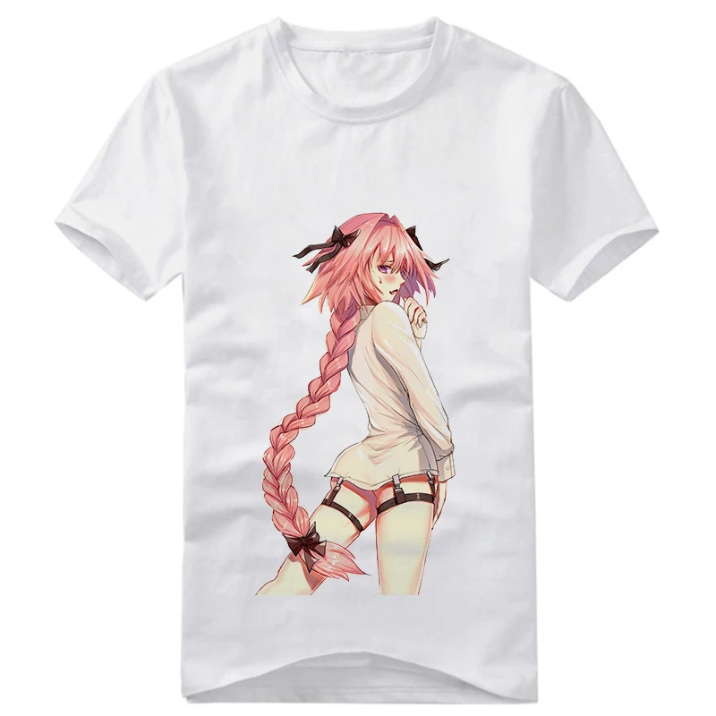 Аниме FGO Fate Grand Order Apocrypha Shirt Astolfo Saber унисекс Повседневная футболка с коротким