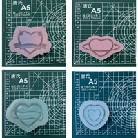 wsy 01 3d cute heart quicksand heart shape resin shaker mold good night silicone mold handmade replication mould evil heart