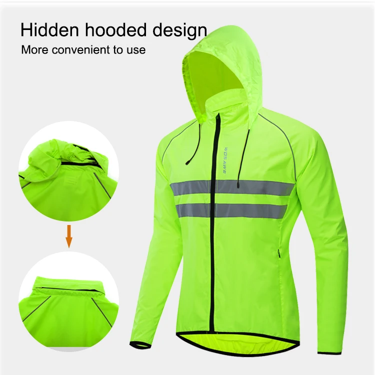 WOSAWE мотоциклетная куртка с капюшоном мужская Светоотражающая жилетка