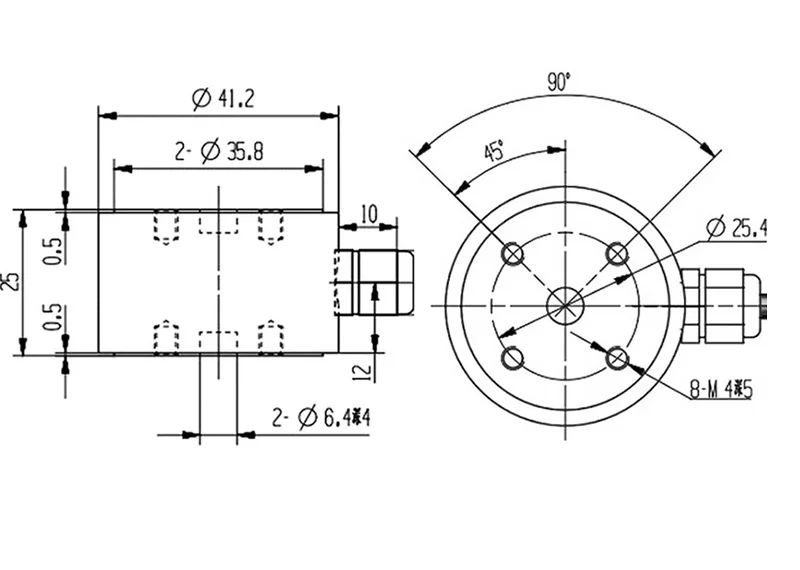 

Micro column type high precision gravity load cell