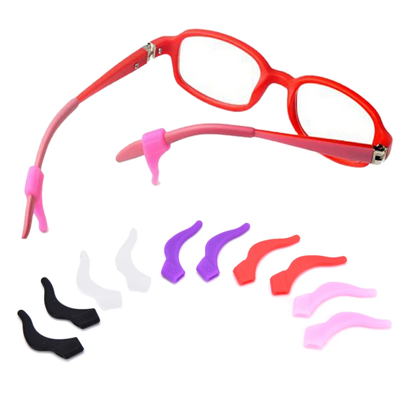 

1 Pairs Anti Slip Temple Holder Spectacle Silicone Glasses Ear Hooks Tip Eyeglasses Grip