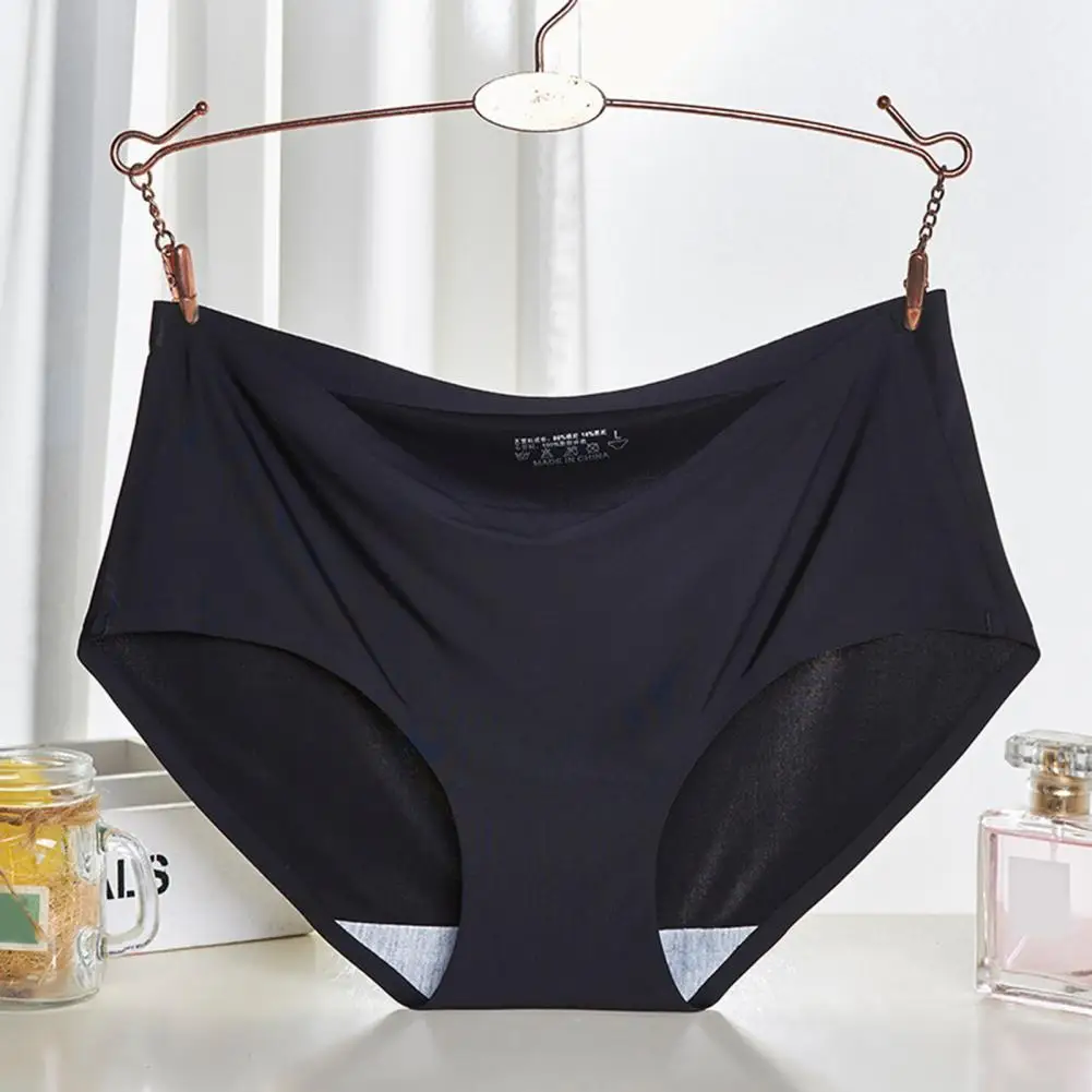 

Sexy Panties for Women Elastic Seamless Briefs Breathable Mid Rise Tempting Lingeries Female Girls Student Underwear New Fashion
