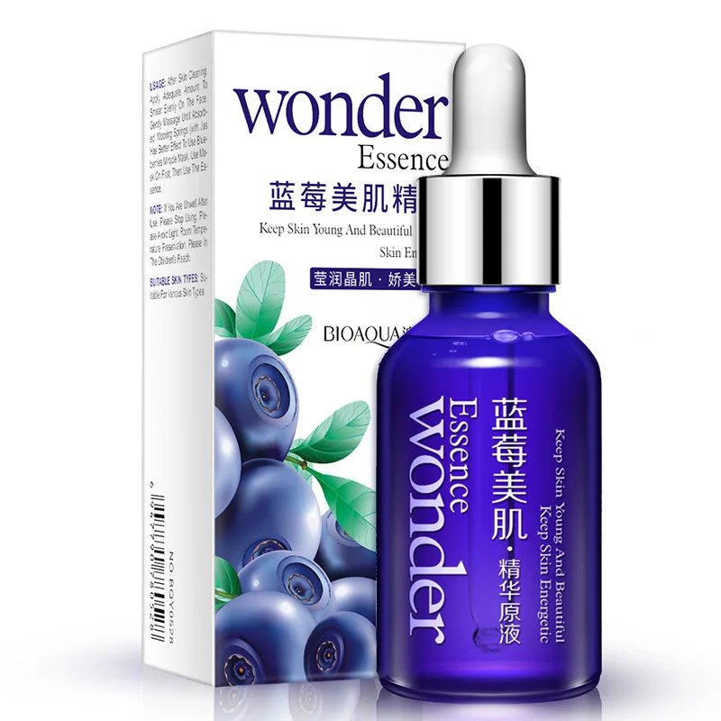 

BIOAQUA Blueberry Wonder Essence Moisturizing Whitening Nourishing Oil-control Depth Replenishment Face Serum Anti Aging Care