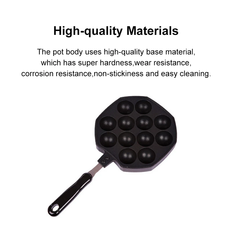 Baking Tray Takoyaki Grill Pan 12 Holes Octopus Maker Stove Cooking Plate For Kitchen Night Market Household |