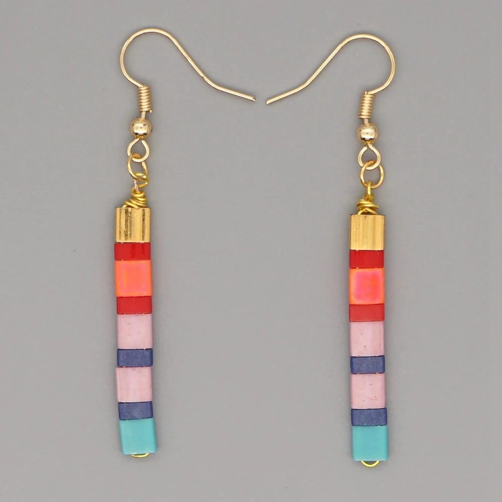 Go2boho серьга Boho для женщин радужные серьги с бусинами ювелирные изделия Miyuki из