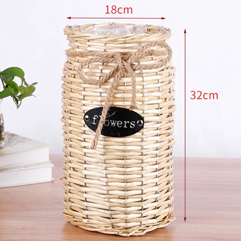 Ваза из ротанга подвесная плетеная корзина искусственные цветочные растения