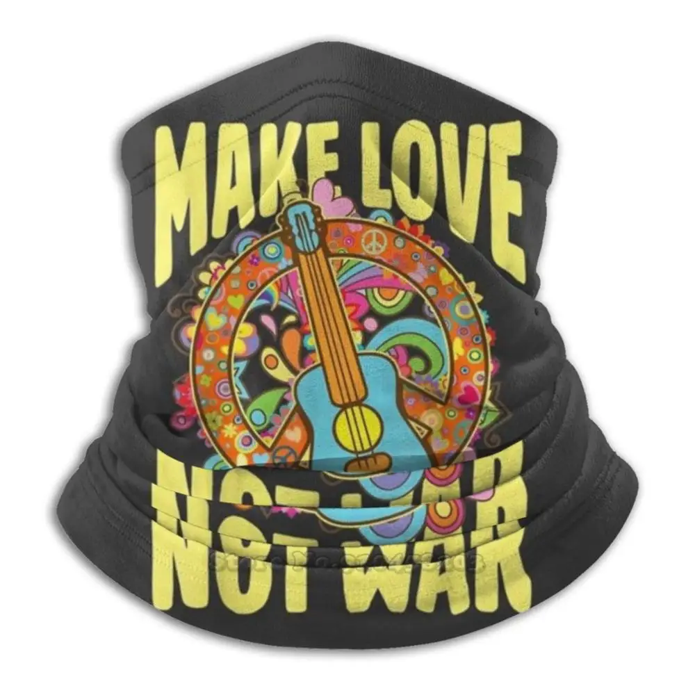 

Шарф «Make Love Not War Groovy», повязка на голову в стиле хиппи и Ар, уличная теплая маска для лица для скалолазания и Рождества, для родителей