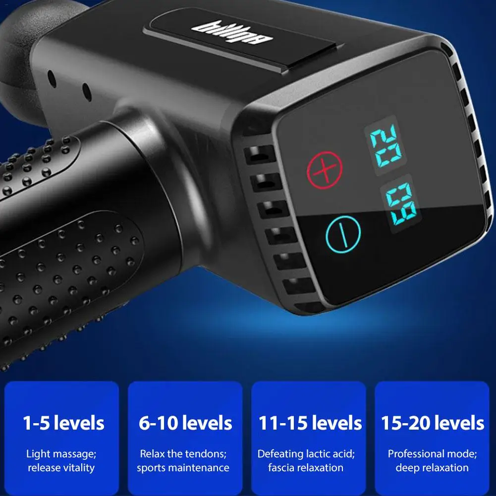 Мощный беспроводной массажер для мышц ударный инструмент с чистыми волнами