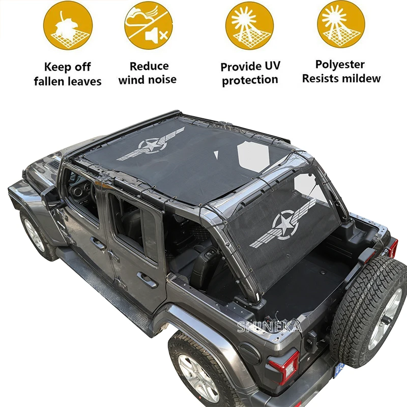 SHINEKA автомобильный чехол для Jeep Wrangler JL аксессуары солнцезащитный крыши УФ защита