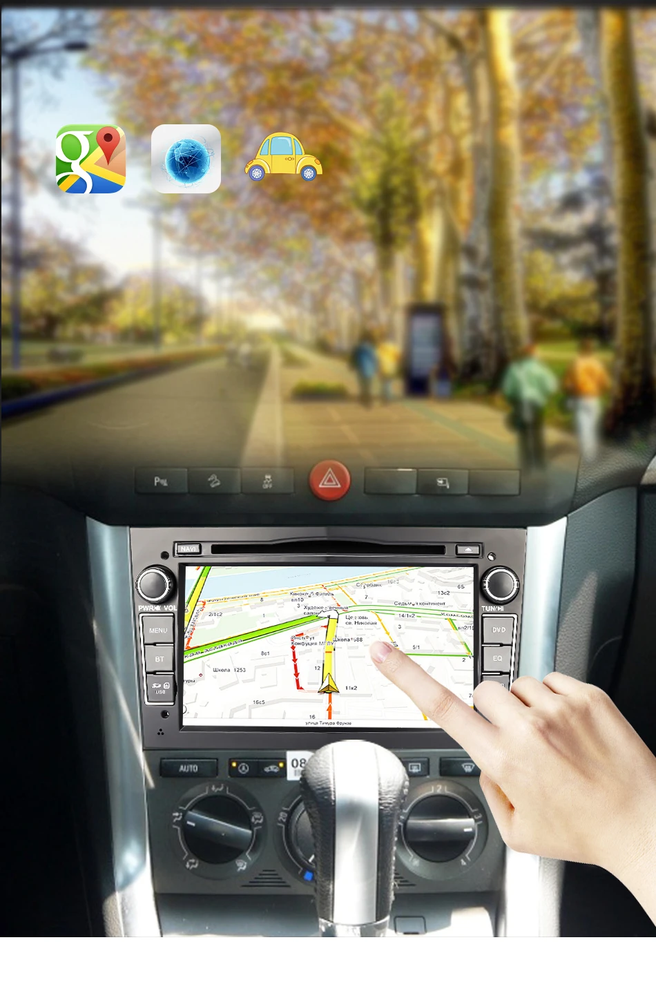 Eunavi 7 ''2 Din автомобильный DVD для Vauxhall Opel Astra H G J Vectra Antara Zafira Corsa gps навигация Радио стерео плеер в тире usb