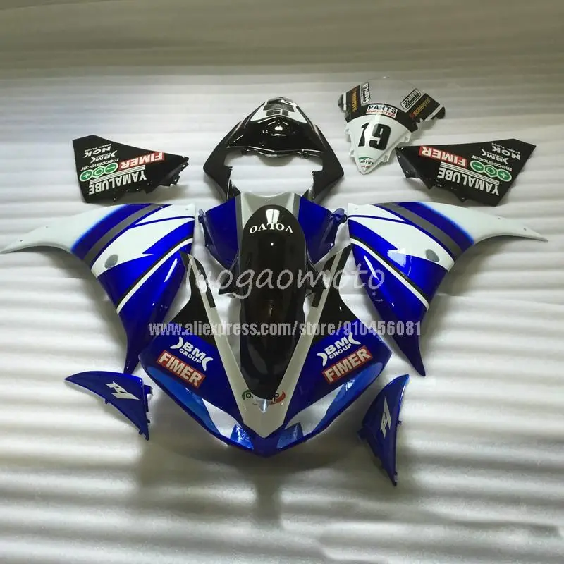 

Body kits Injection blue blackMolding motorcycle Fairings Kits For YAMAHA YZF1000 R1 2009 2010 2011 2012 09 10 11 12 bodywork