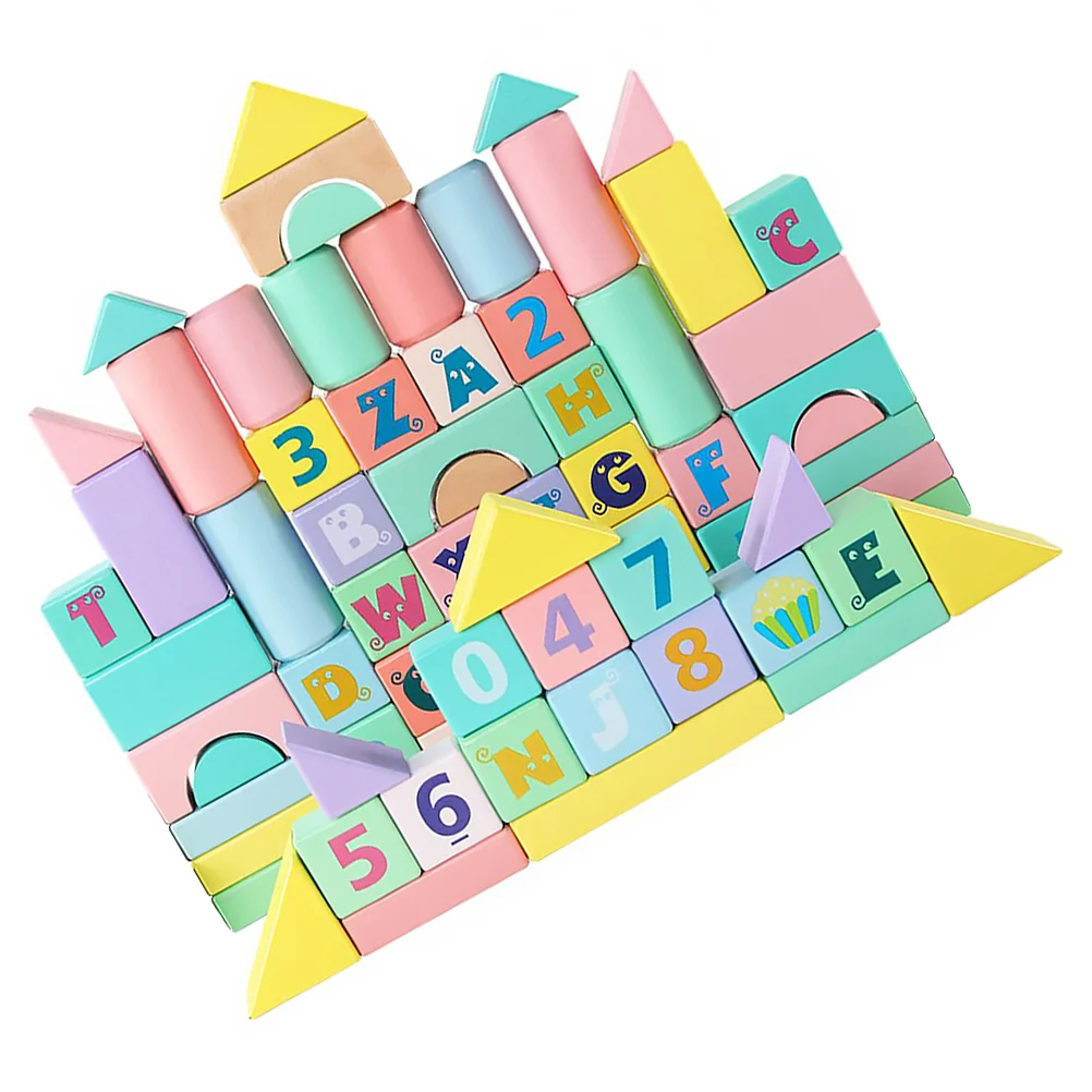 

1 Set of Children Alphabet Blocks Number Geometry Blocks Educational