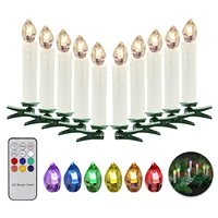 christmas candles flameless craft electronic color candle electric led candle lights with remot