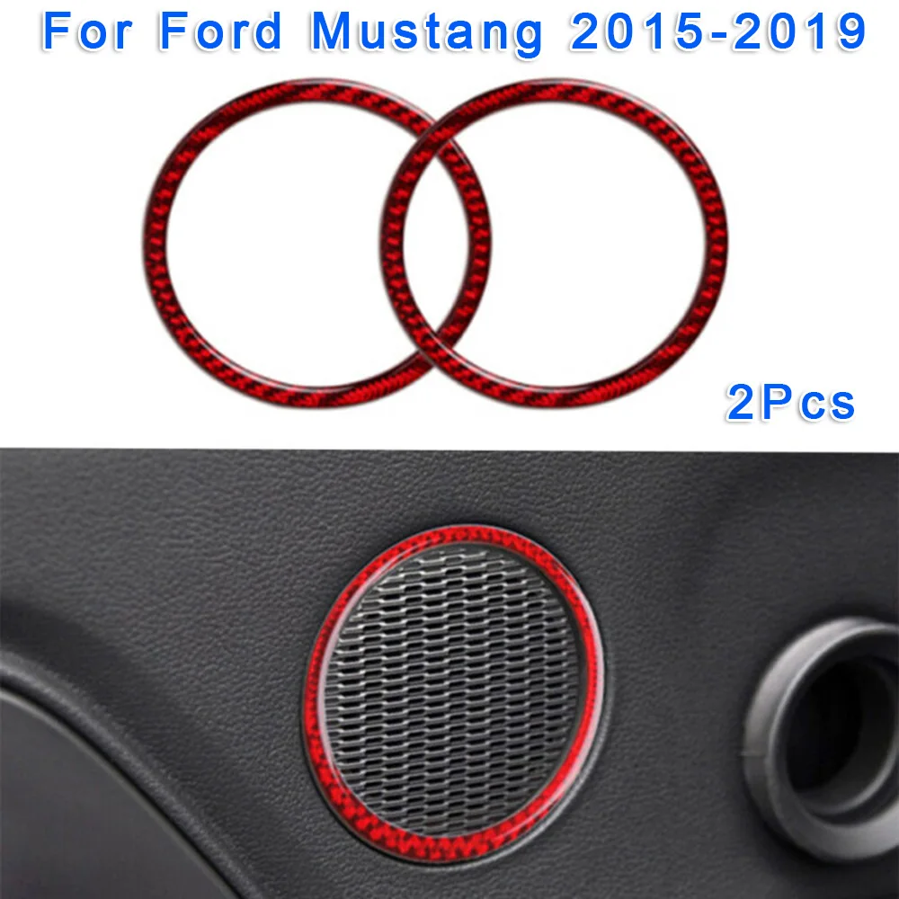 2 шт. обшивка панели колонки из углеродного волокна для салона автомобиля Ford Mustang
