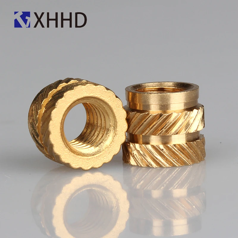 

M5 50Pcs Insert Knurled Nuts Brass Hot Melt Inset Nuts Heating Molding Copper Thread Inserts Nut Free Shipping