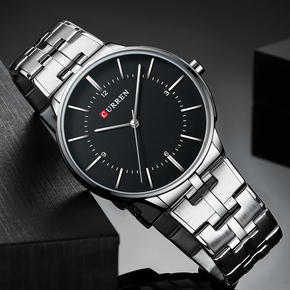 

Newest Quartz Watches Luxury Brand CURREN Relogio Masculino Gold Watch for Men Simple Business Wristwatch Mens Clock 2019
