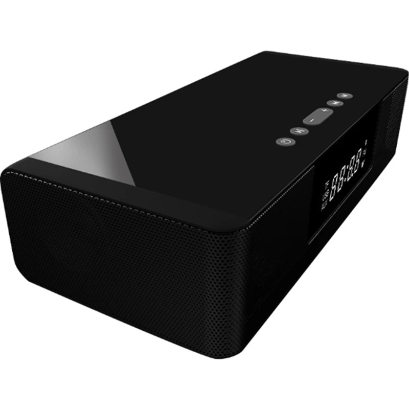 2In1 Беспроводной быстрой зарядки Bluetooth Динамик часы/FM радио светодиодный часы