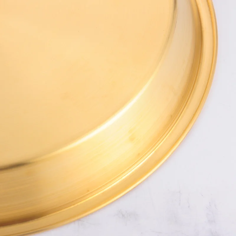 Плотная тарелка из чистой латуни 24-32 см десертная для торта фруктов 1 шт. | Дом и