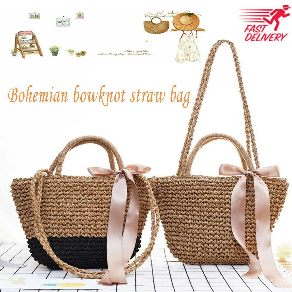 Соломенная Сумочка на плечо для женщин круглая Центральная сумка ручной работы