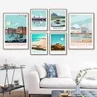 Картина для украшения гостиной в скандинавском стиле, Канаде, Праге, Италии, Шотландии, художественный плакат на холсте