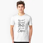 Мужская футболка Харадзюку с принтом кофе и надписью жизнь не все о математике, забавные Графические футболки с коротким рукавом, футболки для учителей, топы