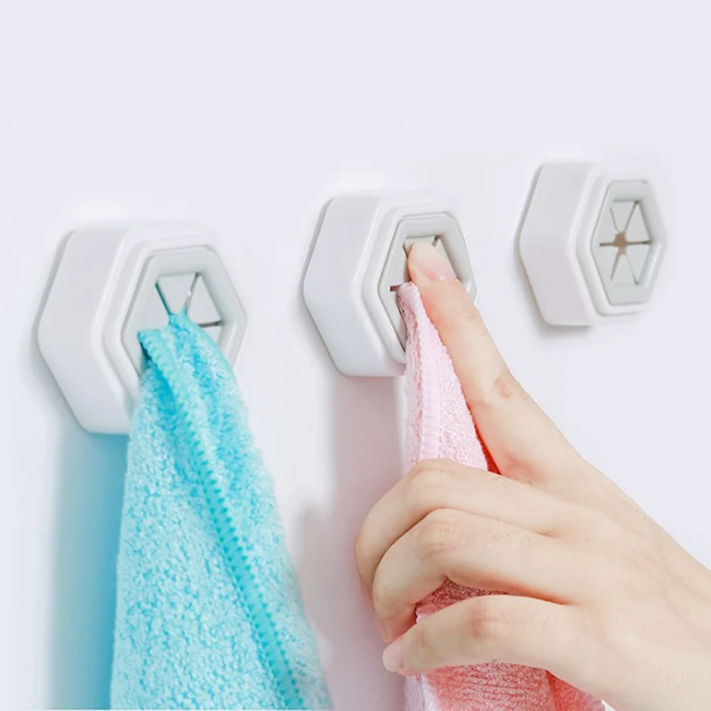 

Towel Holder Convenient Kitchen Storage Hooks Sucker Wall Window Bathroom Tool