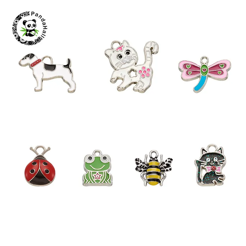 

Эмалированные Подвески pandahall из сплава, 35 шт./компл., фурнитура для ювелирных изделий «сделай сам», искусственная животная форма, смешанные ц...