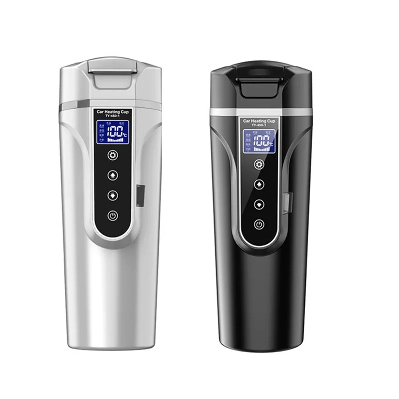 

12/24V Автомобильное универсальное автомобильное зарядное устройство с Пресс цифровой Дисплей нагрева воды чашки электрический горячей воды...