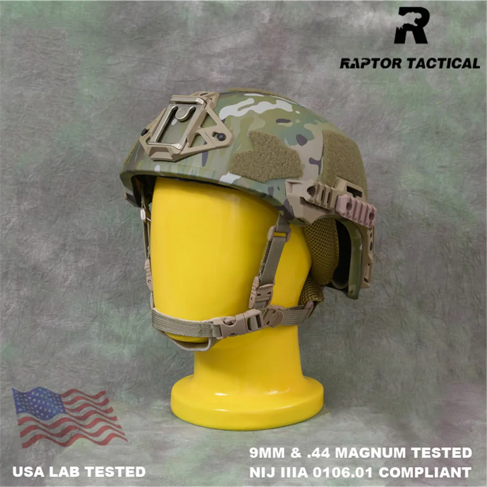 Пуленепробиваемый шлем Raptor Tactical teamвенди EXFIL SL Style NIJ IIIA 3A 0106 01 ISO EPIC High Cut Aramid Twaron