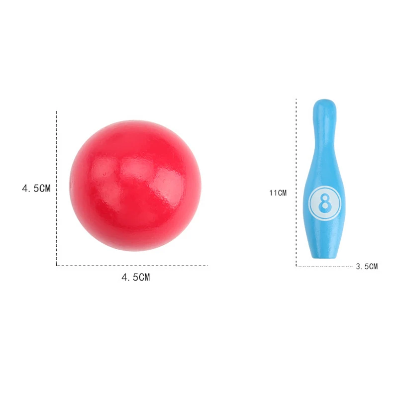 

Funny Baby Wooden Mini Bowling Kids Games Bowling Set Parent-Child Interaction Leisure Educational Toys For Children Sensory